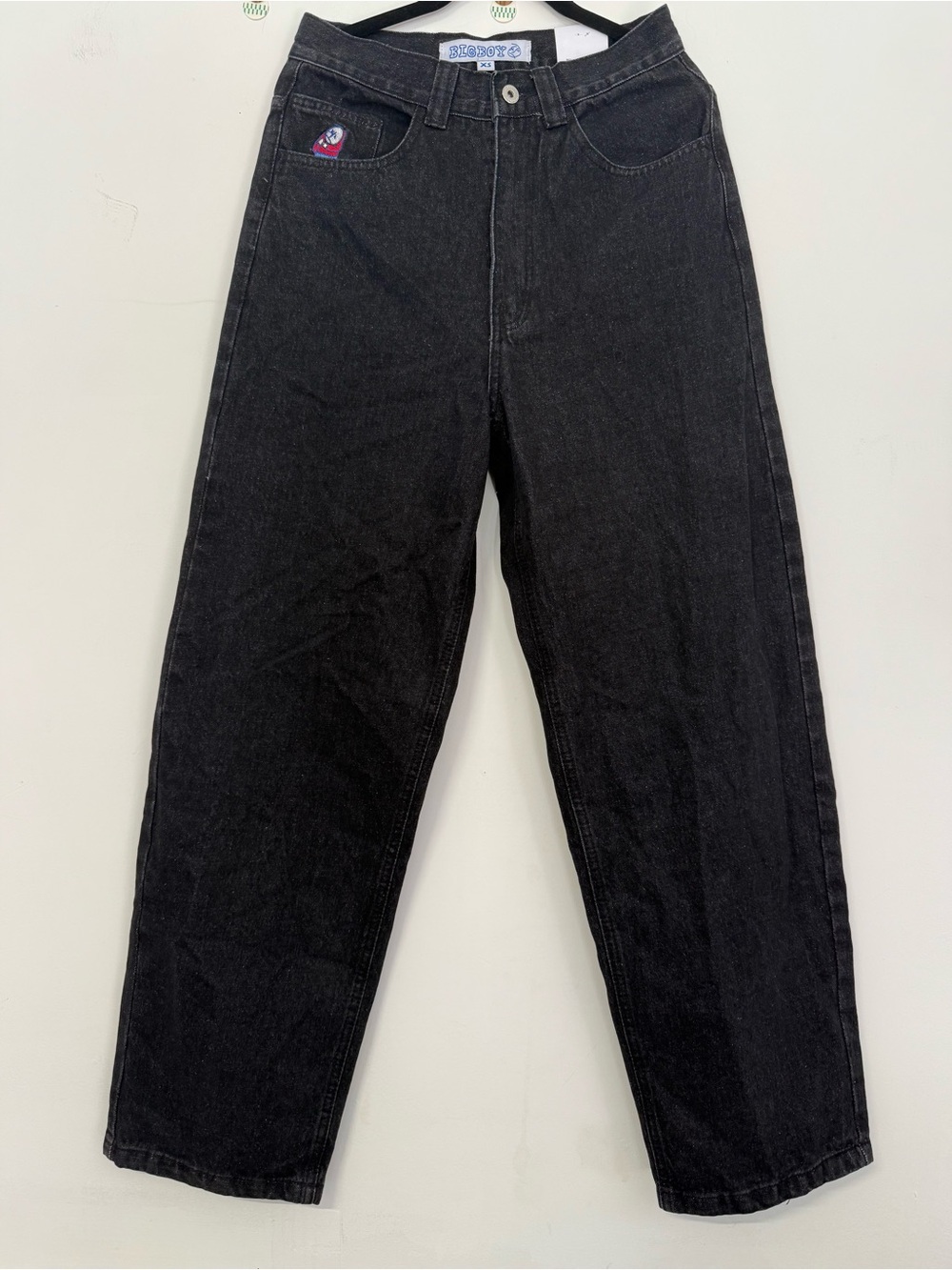 Polar Skate Co. Big Boy Jeans in Pitch Black with Signature Cartoon Embroidery